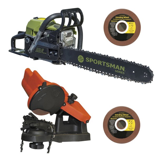 Sportsman Gas 20" Chain Saw and Sharpener Kit GCSKIT